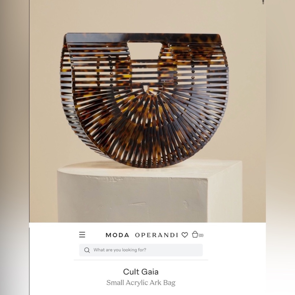 Cult Gaia Brown Acrylic Mini Bag